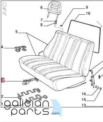 Tirador regulación asiento DER. Fiat Ducato / Talento / Citroen / Peugeot NUEVO ORIGINAL-1